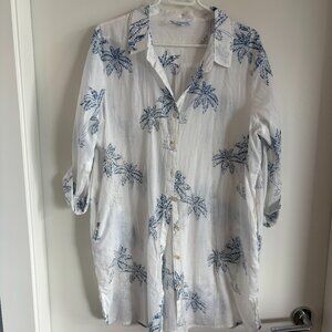 Linen oversized shirt/swimsuit cover-up